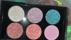 6 màu sắc bảng màu đen nhãn hiệu riêng kẹo màu sắc tố cao Matte ánh sáng lung linh Duochrome Eyeshadow với gương - Product Image 4