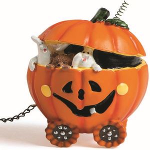 รูปปั้นไฟเบอร์กลาสฮาโลวีน งานประติมากรรมเรซิ่น ของตกแต่งรูปโครงกระดูกยักษ์ รถเข็นฟักทอง ของเล่นประกอบฉาก ของตกแต่งฮาโลวีนกลางแจ้ง - Product Image 4