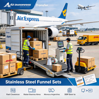 Maroc Argentine Fret Aérien DDP Porte-à-Porte pour Ensembles d'Entonnoirs en Acier Inoxydable Dédouanement Rapide Rabat Buenos Aires DHL UPS