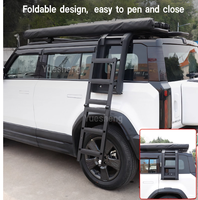 Échelle pliante en aluminium pour Chery ICAR 03, accessoires de plateforme de toit latérale de voiture, noir, installation facile