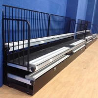 Banc long en aluminium pour salle de sport intérieure, siège de stade, tribune de basket, gradins rétractables télescopiques