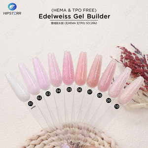 Constructeur de gel pailleté sans HEMA et sans TPO Gel d'extension de constructeur de ruban blanc Constructeur de gel pailleté Edelweiss 1 kilogramme de marque privée - Product Image 3