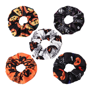 Coleteros de Halloween con diseño de <span class=keywords><strong>calabaza</strong></span>, calavera y fantasma, accesorios para el <span class=keywords><strong>cabello</strong></span> para mujeres y niñas, coleteros elásticos para fiestas, regalos para días festivos - Product Image 6