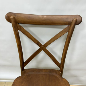 Wholesale <b>Stackable</b> Plastic Cross Back <b>Chair</b> in Brown Color for Wedding Events - Product Image 4