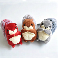 Porte-clés en peluche écureuil moelleux avec grande queue, pendentif mignon pour sac