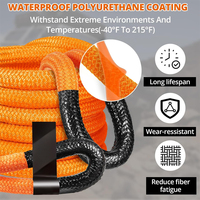 AMBITION Factory Vente chaude Corde de remorquage cinétique de récupération 1,26 pouces x 30 pieds 55000 LBS Sangle de sauvetage robuste pour tout-terrain Orange