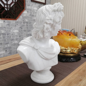 Famosa scultura testa moderna nordica Home Decor <span class=keywords><strong>statua</strong></span> busto <span class=keywords><strong>Apollo</strong></span> in marmo di Carrara in pietra naturale a grandezza naturale - Product Image 4