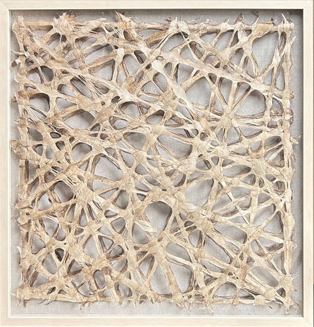 Eco-friendly Hand-woven Xuan Paper Art 3D Relief Texture Wall Decoration Sustainable Abstract Fiber Art for Modern Home