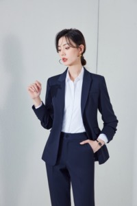 Completo da <span class=keywords><strong>Lavoro</strong></span> Formale da <span class=keywords><strong>Donna</strong></span> Durevole e Antipiega: Giacca e Pantaloni Lunghi con Bottoni Decorativi, Ideale per Ufficio e Chiesa - Product Image 2