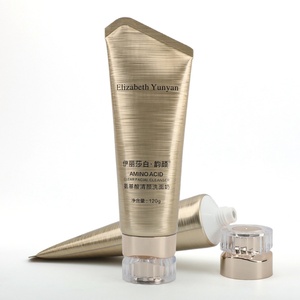 50ml 100ml Empty Oval Flat PE White Silver <b>Plastic</b> Squeeze Soft <b>Tube</b> Cosmetic Packaging Screen Printing for Skin Care Facial - Product Image 3