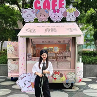 Op Maat Gemaakte Restauratiewagen Koffie Food Truck Dessert Voedsel Verkoopwagen Camping Multi-Functionele Snack Ijs Trailer Te Koop