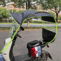 WXL427 Abri de Pluie pour Vélo Électrique, Auvent, Batterie de Stockage, Abri de Pluie pour Voiture et Moto, Parapluie Transparent, LOGO Personnalisé