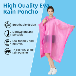 <span class=keywords><strong>Impermeable</strong></span> Ligero y Duradero, Ecológico, Resistente al Viento, con Capucha, Plegable, de Plástico EVA, para Adultos, Universal, para Viajes - Product Image 2