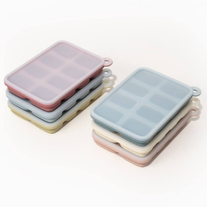 Moule à glaçons en silicone de qualité alimentaire à 8 compartiments, sphères et carrés, réutilisable, sans BPA, avec couvercle, pour aliments pour bébés, cocktails et bourbon - Product Image 3