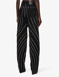 Pantalons pour femmes de la marque <span class=keywords><strong>tendance</strong></span> OUDINA, nouvelle collection <span class=keywords><strong>2023</strong></span>, jeans slim fit délavés avec bandes réfléchissantes - Product Image 5