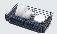 Panier de rangement de cuisine multifonctionnel, écologique, grande capacité, moderne, ovale à 3 côtés, pour tiroirs