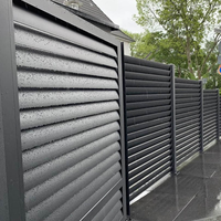 Panneau de clôture en aluminium à lames de persiennes pour l'extérieur, écran de confidentialité