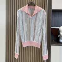 Nouveauté Automne : Haut en Tricot Rétro à Col Montant et Manches Longues, Haut Femme Tendance Coupe Ajustée