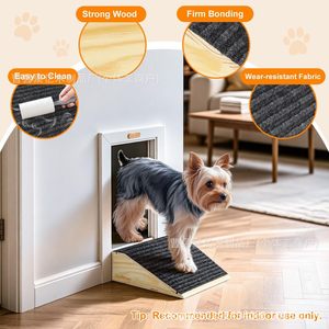Dog Ramp Pine <b>Wood</b> 30x26x10.4cm Low Angle Pet Stair For Small Cats - Product Image 4