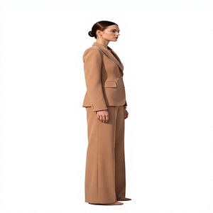 Blazer Entallado para Mujer -2026, Pantalones de Oficina Beige para Mujer, Traje con Cuello de Solapa, Botón Único, Manga Larga, 100% de la Mejor Calidad - Product Image 3