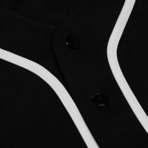 Maillot de baseball personnalisé de haute qualité, type boutonné, léger, court, respirant, confortable, séchage rapide, imprimé par transfert thermique - Product Image 5