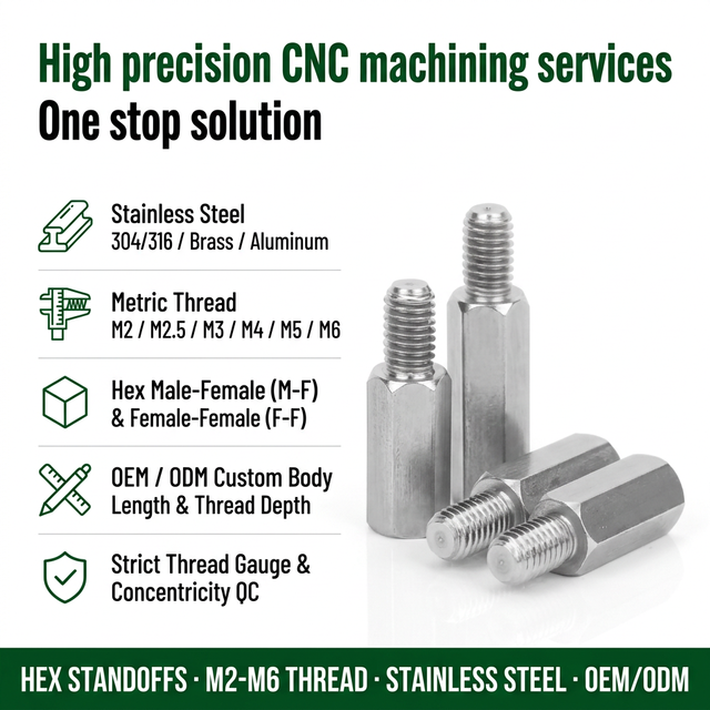 High Quality Stainless Steel Hexagonal Single Head Isolation Screw Computer case Motherboard Connection Column Custom Screw