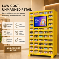 Distributeur automatique de cosmétiques OEM/OEM avec écran tactile, porte à ouverture automatique et système de gestion à distance