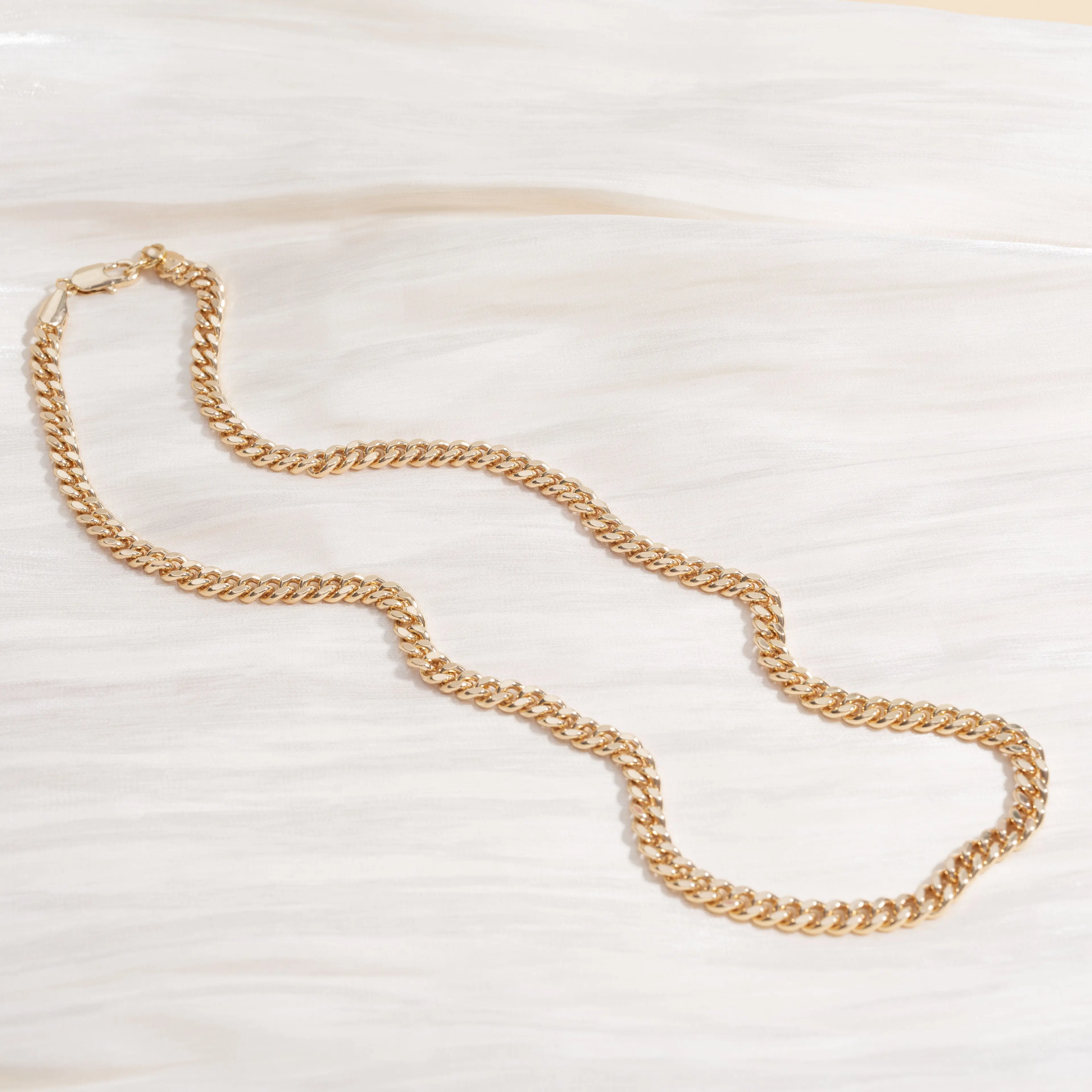 Simple basic chain necklace punk chain cuban chain for women and man jewelry