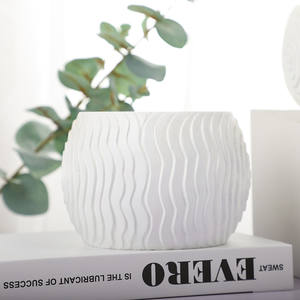 Simplism stile opaco <span class=keywords><strong>cemento</strong></span> <span class=keywords><strong>bianco</strong></span> da sposa decorativo orchidea vaso di fiori/giardino vasi da fiori <span class=keywords><strong>fioriere</strong></span> - Product Image 3