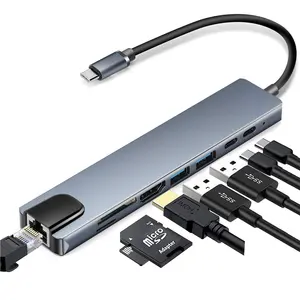 Low Price Type C to USB Splitter PD HDMI Ultra Slim Body Multi Ports Hub USB c Data Portable Expander SD TF USB 30 7 6 5 4 Ports