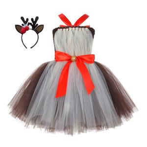 Disfraces de Princesa Reno para Niñas, sin Mangas, al por Mayor, para Halloween, Navidad, Fiestas en la Selva, Vestidos de Tutú Elegantes - Product Image 5