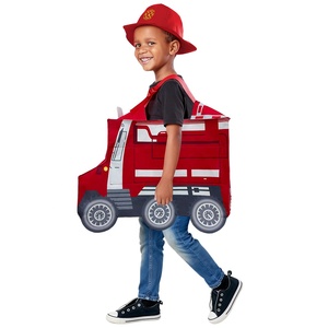 Disfraz <span class=keywords><strong>de</strong></span> Camionero <span class=keywords><strong>de</strong></span> Bomberos para Niños con Gorro <span class=keywords><strong>de</strong></span> Bombero, Trajes <span class=keywords><strong>de</strong></span> Poliéster para Niños, Disfraz para Halloween y Día del Niño - Product Image 4