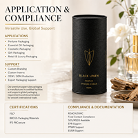 Emballage en tube de papier rigide sur mesure, boîte cylindrique en carton de luxe, boîte ronde pour parfum, bougie, cosmétique, cadeau, OEM