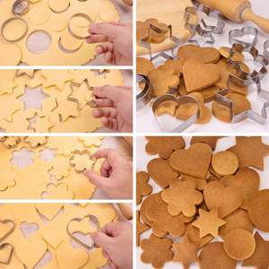 Ensemble de 12 <span class=keywords><strong>emporte</strong></span>-pièces pour biscuits, étoiles, fleurs, rondes, différentes tailles, pour la Saint-Valentin, Noël, les fêtes, la pâtisserie - Product Image 6