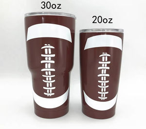 BORGE personnalisé nouveau Style 20oz voyage Football café bière <span class=keywords><strong>tasse</strong></span> boisson bouteille café gobelet en acier inoxydable <span class=keywords><strong>tasse</strong></span> avec couvercle - Product Image 4