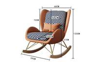 Günstiger Großhandel Wohnzimmer-Schaukelstuhl Designer-Einzelsessel Wohnzimmer-Freizeitstuhl für Zuhause und Apartment