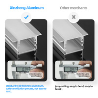 Profils de bande lumineuse LED en aluminium encastrés anodisés en usine, extrusion de plafond en aluminium, profil en U avec diffuseur