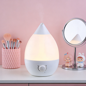 Humidificateur ultrasonique électrique, diffuseur d'huiles essentielles, stérilisation, LED à changement de couleur, capacité de 3-5L, commande par bouton pour le bureau - Product Image 1