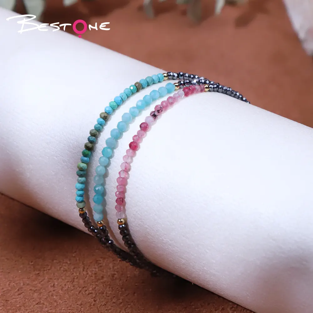 Bestone Customizable Exquisite Girl Gift Creative Faceted Bead Bracelet Handmade Jewelry