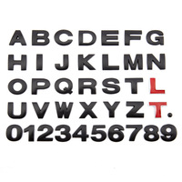 Autocollants de Voiture en Métal 3D DIY, Lettres et Chiffres Argentés Chromés, Logo, Accessoires Automobiles en ABS
