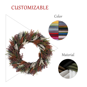 12"14"18"22"26" Autumn Grass <b>Wreaths</b> with Wheat Ears Plastic Artificial Vine Bulk Purchase of High Grade <b>Wreaths</b> - Product Image 5