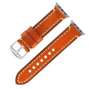 Cinturini in vera pelle stile semplice per Apple Watch Series 7 6 SE 5 4 3 bracciale 38/40/41mm cinturino per cinturino Iwatch