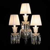 Applique Murale en Cristal de Luxe pour Couloir d'Hôtel, Style Français, Sans Fil, pour Salon, Chambre, Villa, Luminaire Décoratif