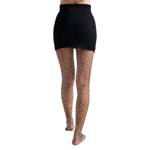 Leggings de <span class=keywords><strong>Mujer</strong></span> con Estampado de <span class=keywords><strong>Leopardo</strong></span>, Diseño Retro, Jacquard, Moldeadores, Finos, para Verano, Color Nude, Pantimedias, Medias - Product Image 6
