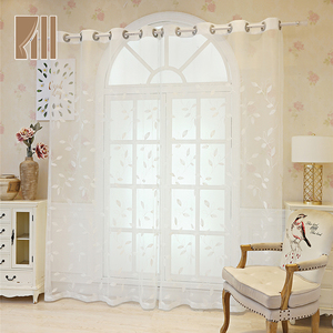 Cortina 100 poliéster para ventana, cortina limpia, a la moda, con tela floral - Product Image 2