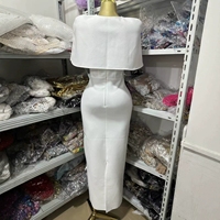 Robe longue sans manches à bandeaux diamantés pour femme, robe de soirée sexy
