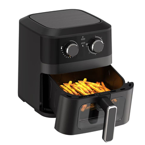 4-Liter Oil-Free Air Fryer With Temperature Control Timer Non-Stick <b>Basket</b> Plastic Square Shape for Household Use High Capacity - Product Image 3