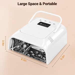 New Arrival 108W High Power Professionals Led Gel Dryer <b>Nail</b> Lamp Customizable Salon <b>Equipment</b> Metal <b>Nail</b> with Fan - Product Image 2