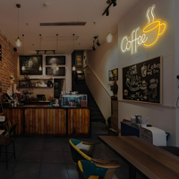 Enseigne néon LED 5V USB pour café, enseigne publicitaire en acrylique pour commerce électronique transfrontalier