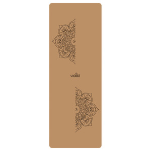 Tapis de yoga en liège durable, 5 mm d'épaisseur, base en caoutchouc naturel antidérapante, pour débutants, non toxique, inodore, écologique, avec sangle de transport - Product Image 6